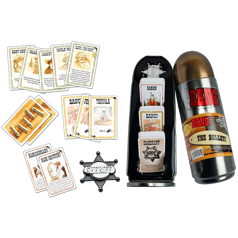 Bang! The Bullet Special Ed Kortspill - Hovedspill + 3 utvidelser + ekstra kort