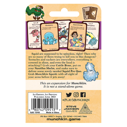 Munchkin Squids Utvidelse Kortspill